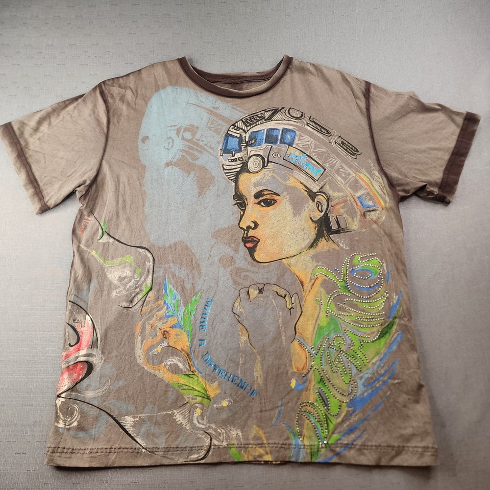 Humanity Rosa Parks Rare Vintage Make a Difference Shirt XXL Brown Graphic Tee